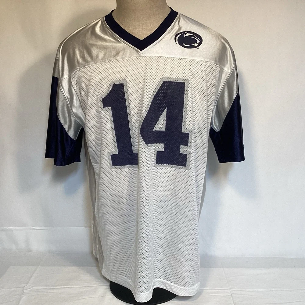 Penn State Nittany Lions NCAA White And Blue Football Jersey Men’s Size Large